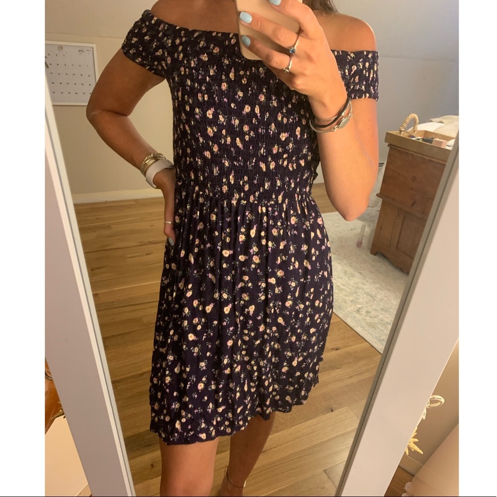 Summer Floral Off the Shoulder Dress